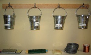 pails with beading accessories
