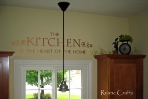 Craft Ideas Quotes on Vinyl Wall Quote In A Kitchen Design   Rustic Crafts   Chic Decor
