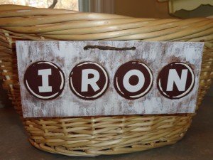 close up iron basket