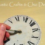 cut out clock face Demonstration of cutting out center hole in clock face for hands.