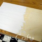 Demonstration for painting wood with white latex paint.