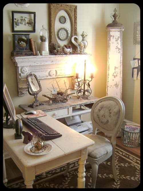 Decorate A Home Office Shabby Chic Style - Rustic Crafts & Chic Decor