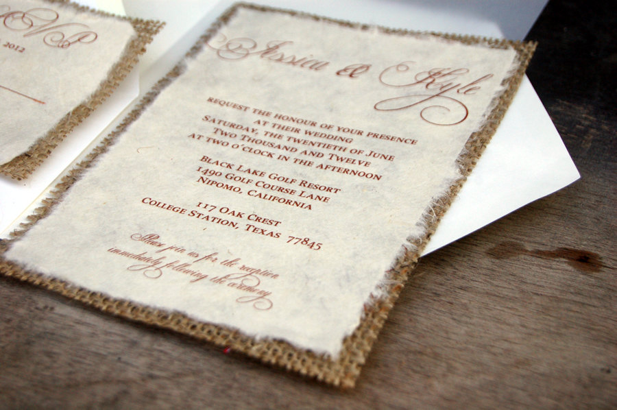 Here is an idea for making your own wedding invitation