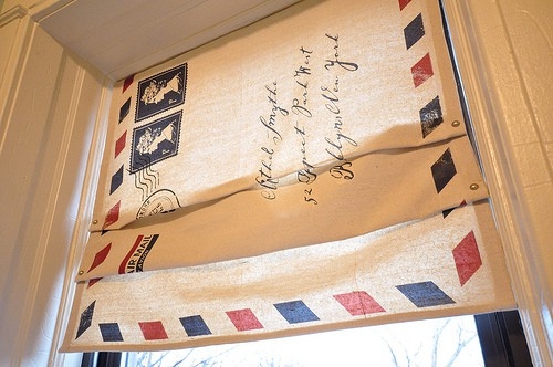 diy window treatment homemade curtain using iron on transfers