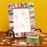 magazine page frame recycled-crafts