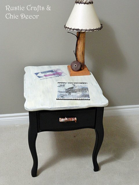 end table makeover: Rustic Crafts & Chic Decor