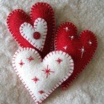 heart felt ornaments valentine-crafts