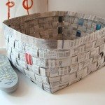 newspaper basket by How About Orange recycled-crafts