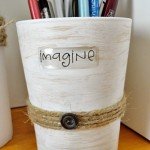 recycled glass pencil holder recycled-crafts