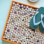 wine cork bath mat by Rachel Ray Mag recycled-crafts