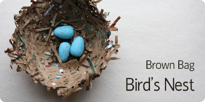 brown-bag-bird's-nest spring crafts