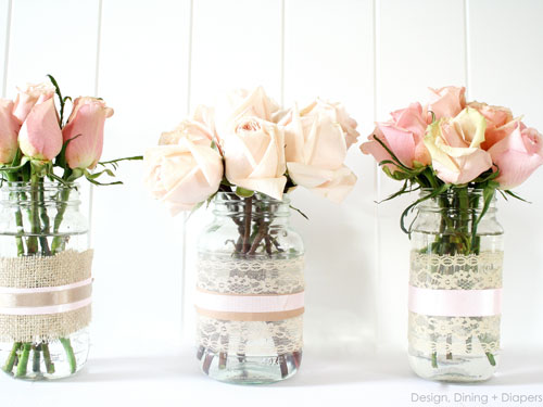 spring crafts upcycled jar vases