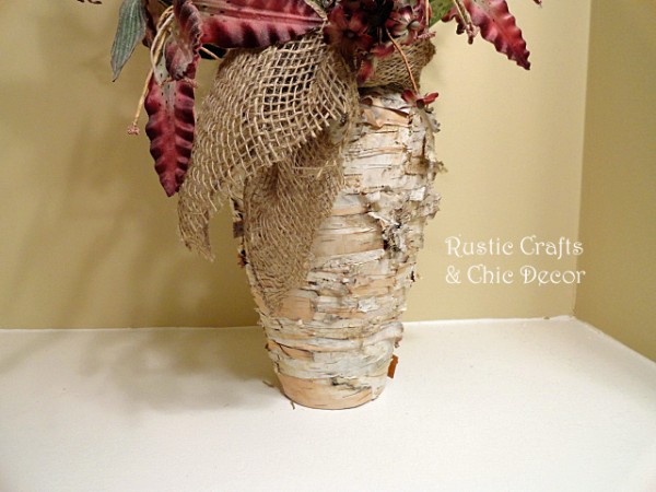 easy home projects - diy birch bark vase