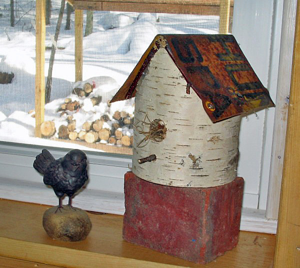 birch birdhouse