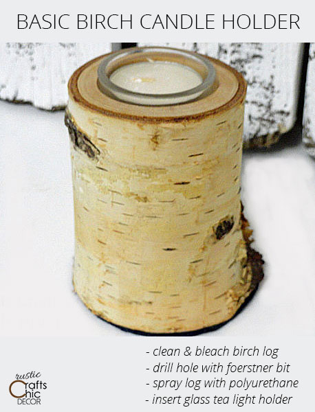 birch candle holders