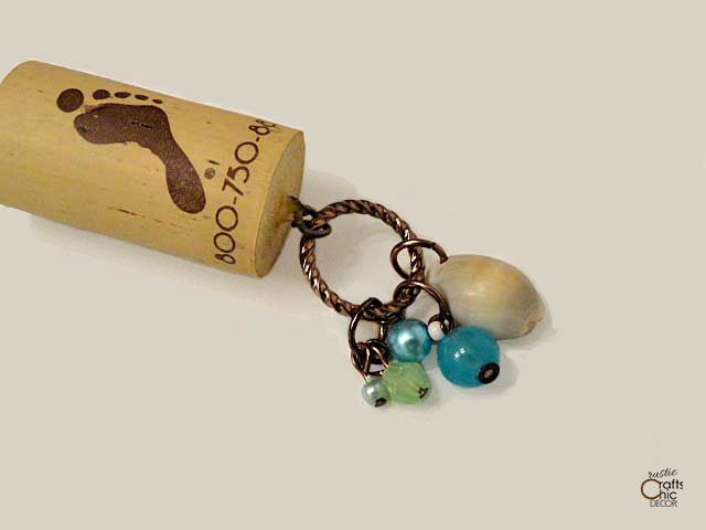 wine cork keychain