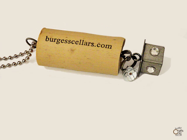 wine cork keychain