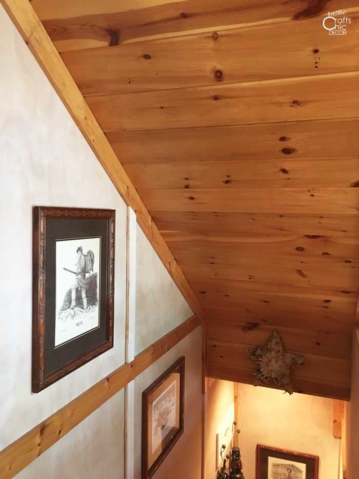 rustic wood wall and ceiling