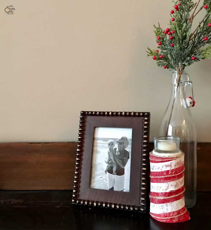 diy candy cane candle holder
