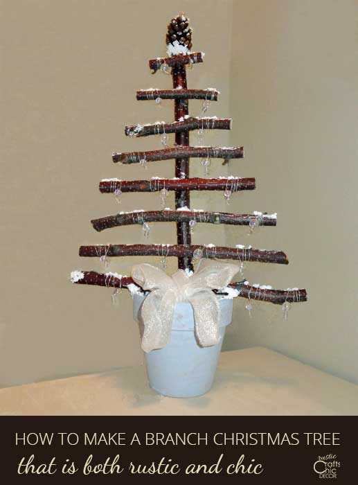 how to make a branch christmas tree