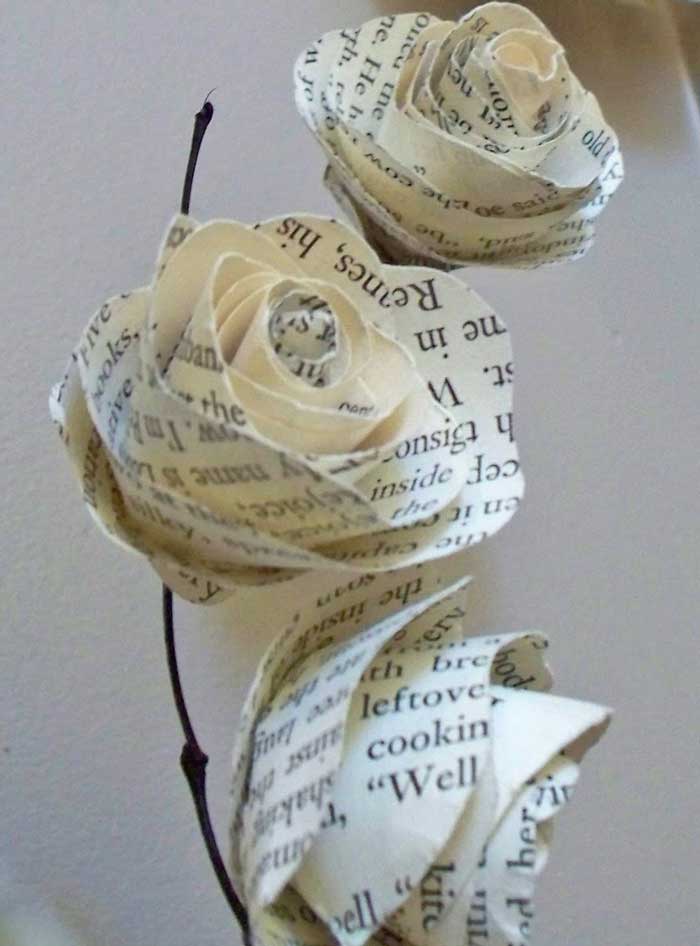 book page flowers