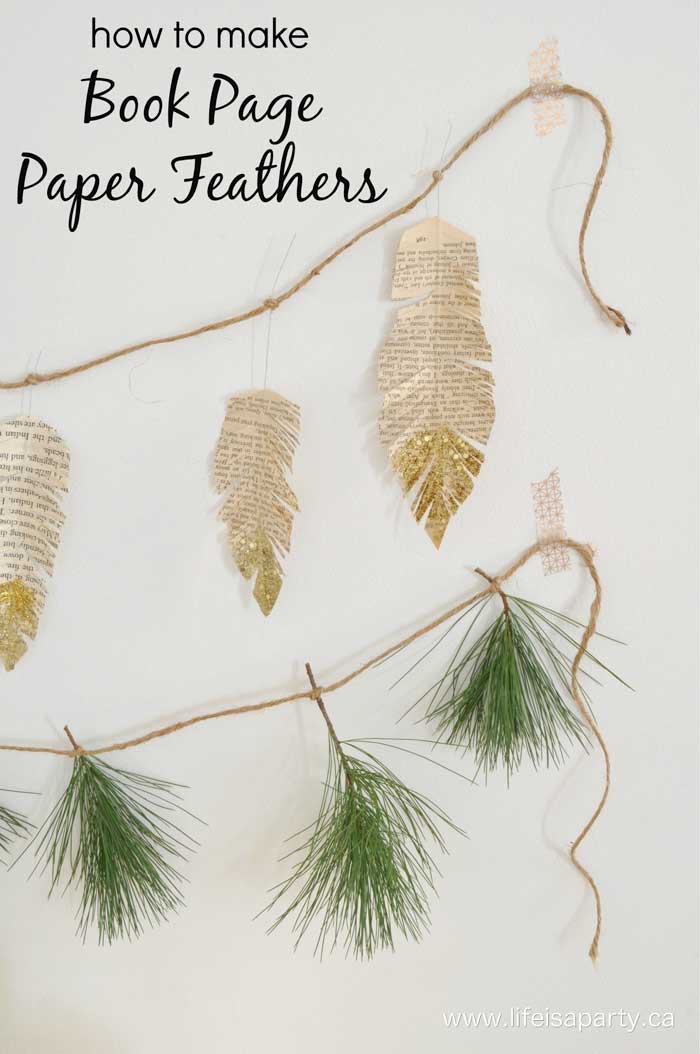 book page feathers