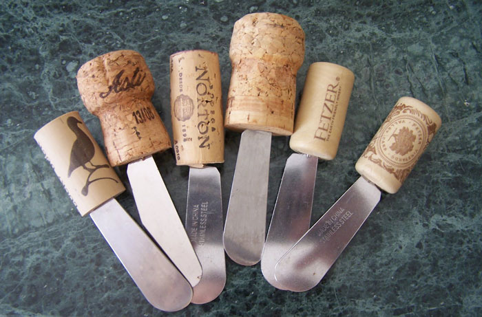 wine cork cheese knives