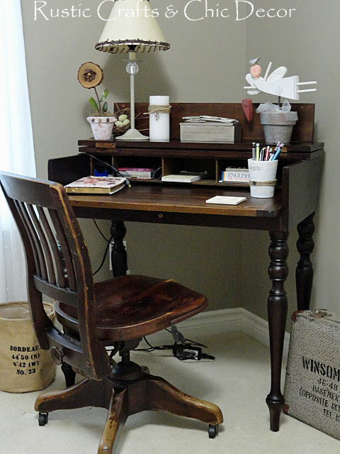 My New Vintage Desk Set For A Shabby Chic Office Rustic Crafts