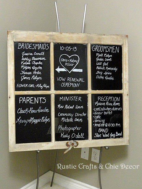 wedding crafts - chalkboard sign