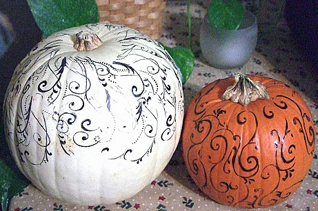 stamped pumpkins
