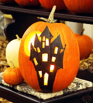 haunted house pumpkin