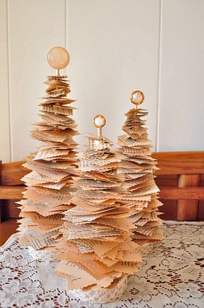 Feature: DIY Christmas Tree Using Book Pages - Rustic Crafts & DIY