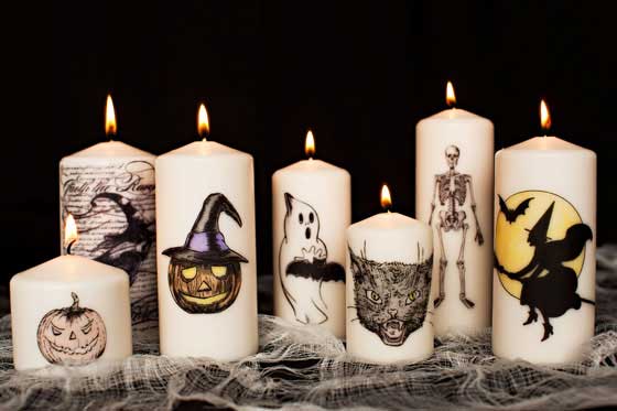 easy halloween candles