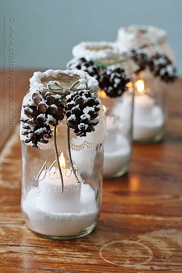 pine cone candle luminaries craft