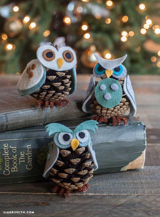 pine cone owl craft