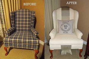 How To Paint An Upholstered Chair - Rustic Crafts & DIY