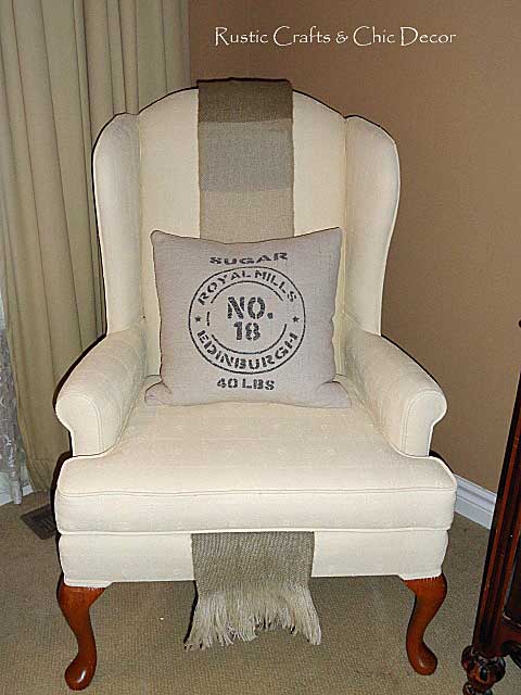 how to paint an upholstered chair by rustic-crafts.com