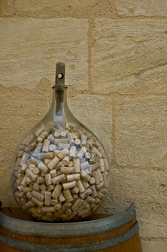vase filler ideas - wine corks