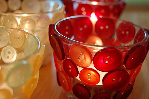 button candle holders