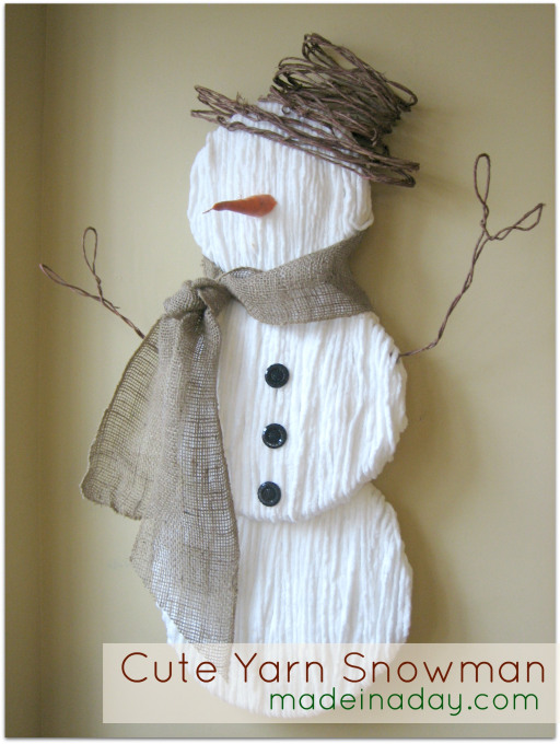 yarn snowman craft