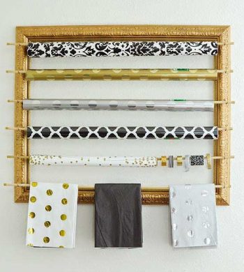 picture frame gift wrap organizer