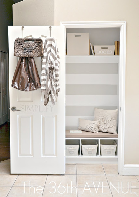 diy closet organization - transform a small closet with shelves, cubbies and a bench