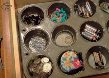 DIY organization - cupcake tin organizer