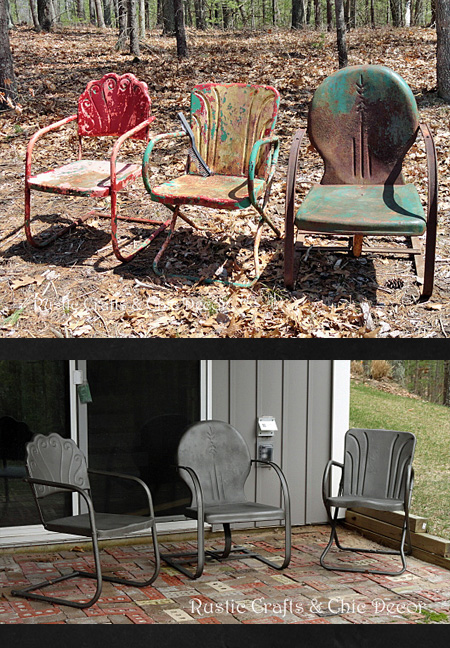 how to paint metal chairs