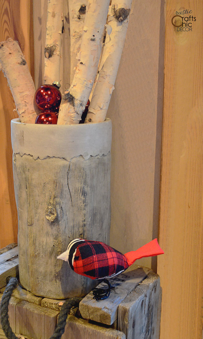 decorating with birch logs