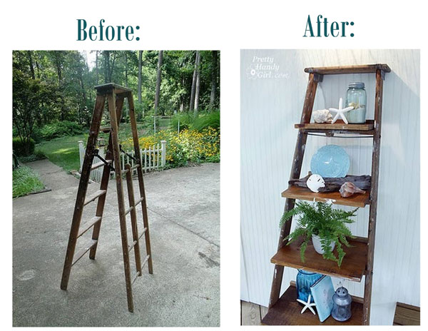 ladder shelves