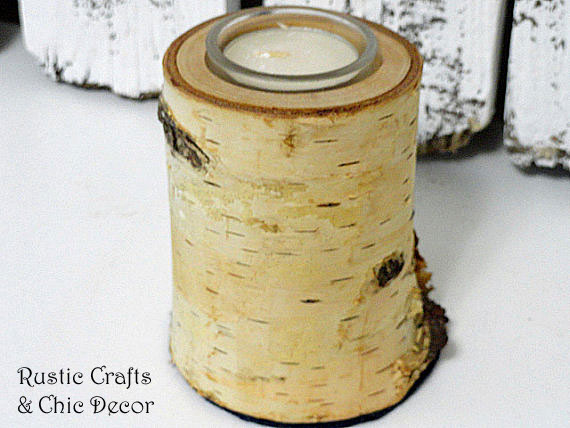 birch candle holder