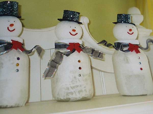 mason jar snowmen