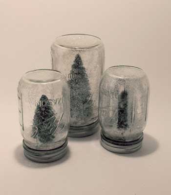 mason jar snow globe