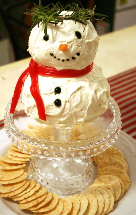 snowman cheeseball